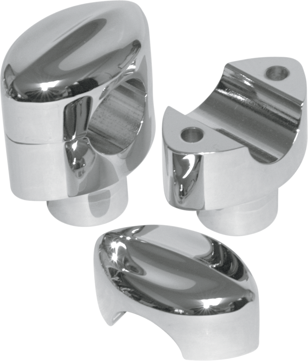 LA CHOPPERS Handlebar Risers for 1" Handlebars - Mohawk - 1-1/2" - Chrome LA-7401-01