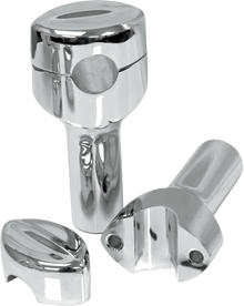 LA CHOPPERS Handlebar Risers for 1" Handlebars - Mohawk - 4" - Chrome LA-7401-04