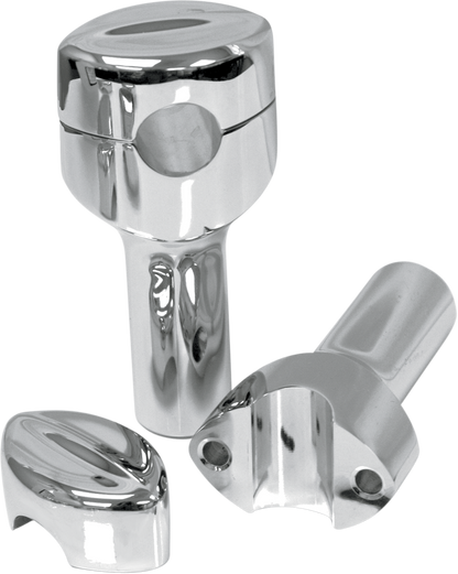 LA CHOPPERS Handlebar Risers for 1" Handlebars - Mohawk - 4" - Chrome LA-7401-04