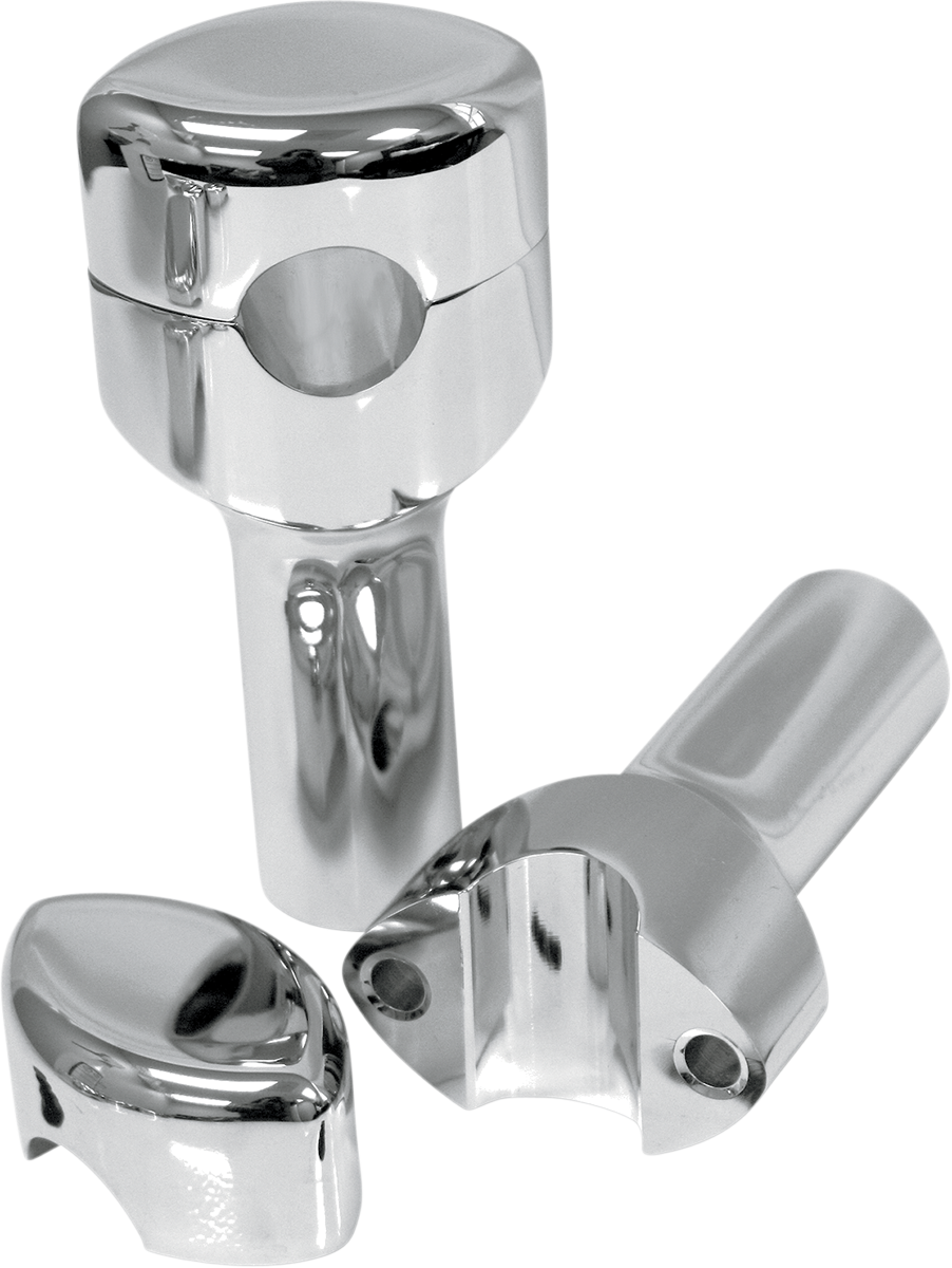 LA CHOPPERS Handlebar Risers for 1" Handlebars - Smooth - 4" - Chrome LA-7402-04