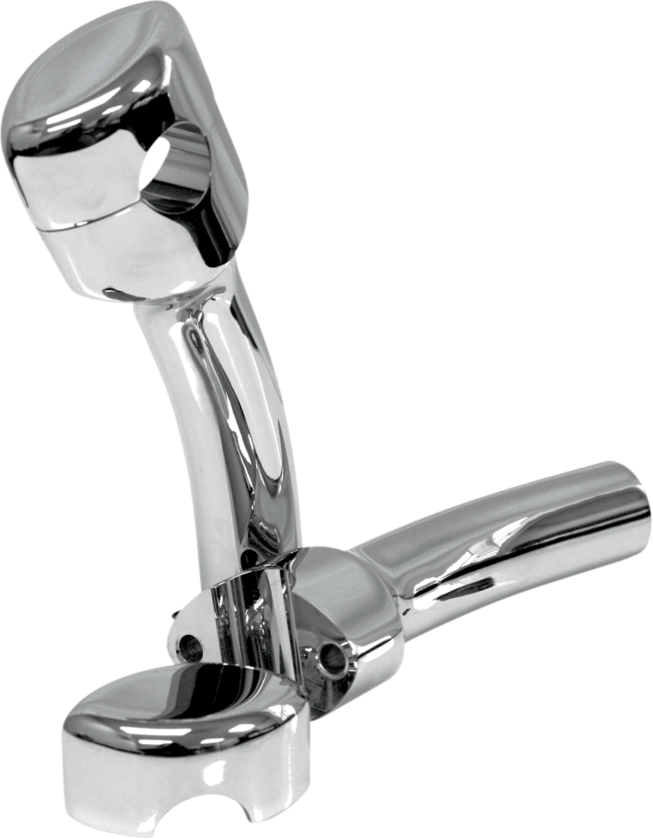 LA CHOPPERS Handlebar Risers for 1" Handlebars - Smooth - Pullback - 5-1/2" - Chrome LA-7402-05