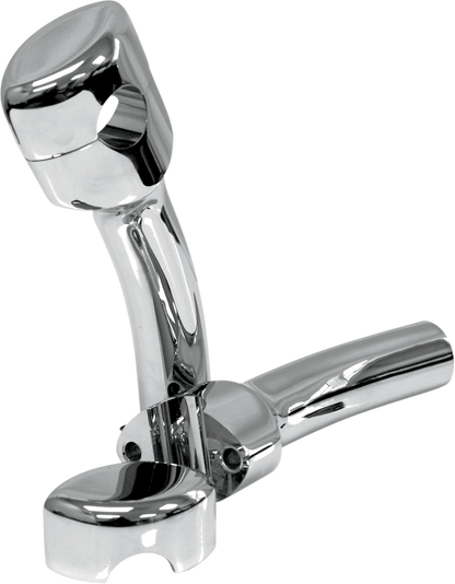 LA CHOPPERS Handlebar Risers for 1" Handlebars - Smooth - Pullback - 5-1/2" - Chrome LA-7402-05