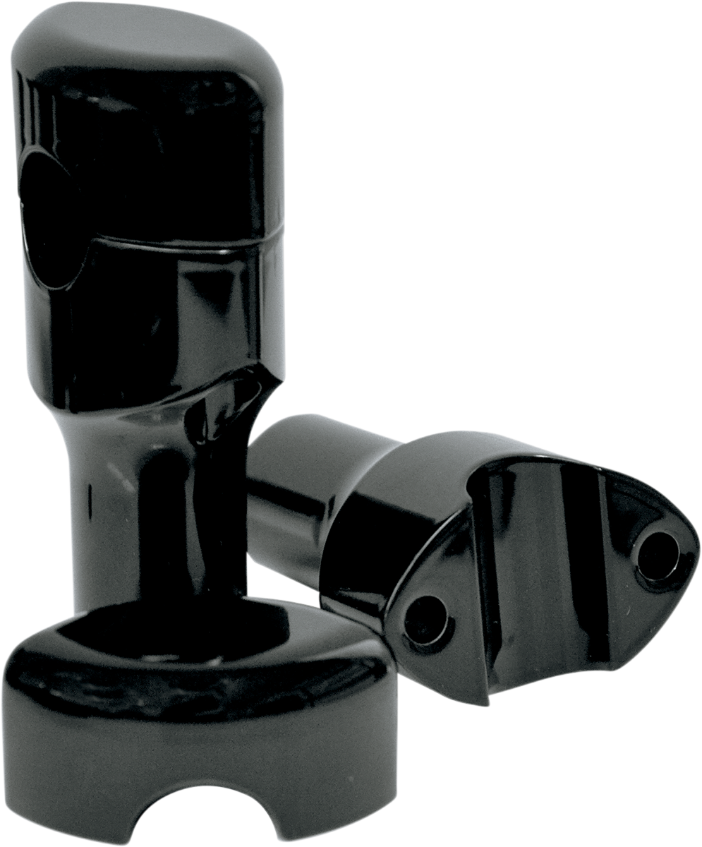 LA CHOPPERS Handlebar Risers for 1" Handlebars - Smooth - 3" - Black LA-7402-03B