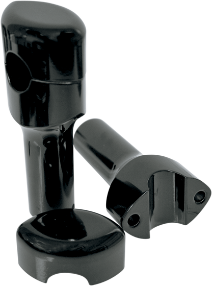 LA CHOPPERS Handlebar Risers for 1" Handlebars - Smooth - 4" - Black LA-7402-04B