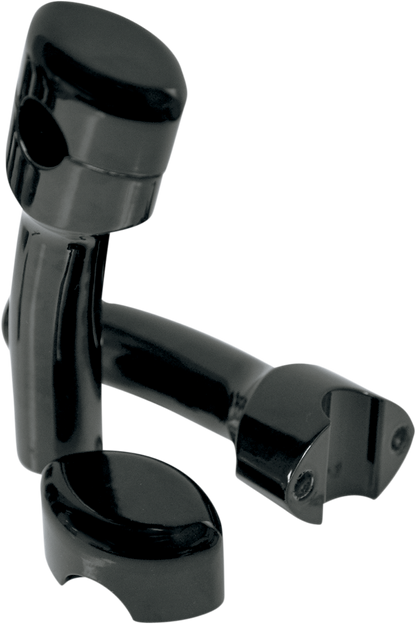 LA CHOPPERS Handlebar Risers for 1" Handlebars - Smooth - Pullback - 5-1/2" - Black LA-7402-05B