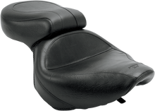 MUSTANG Seat - Vintage - Wide - Touring - Without Driver Backrest - One-Piece - Smooth - Black VT750 75105