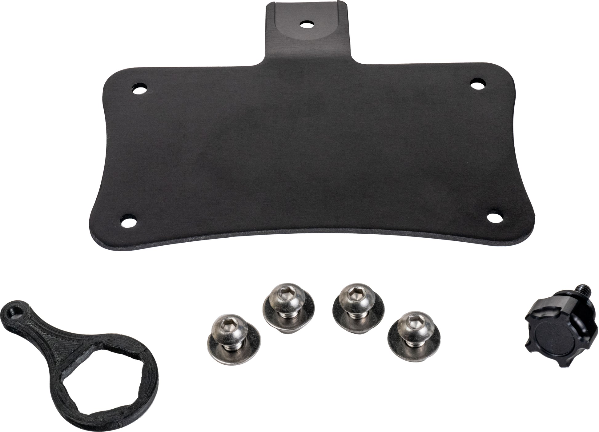 Laydown License Plate Mount Black