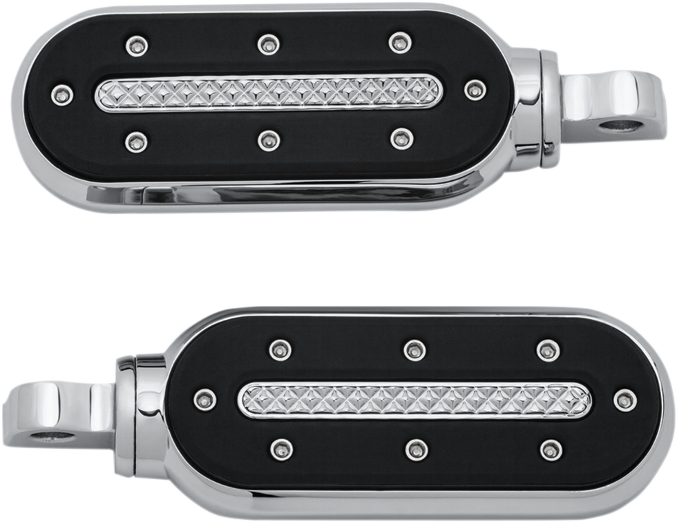 KURYAKYN Heavy Industry Foot Pegs - With Adapter - Chrome KUR7031