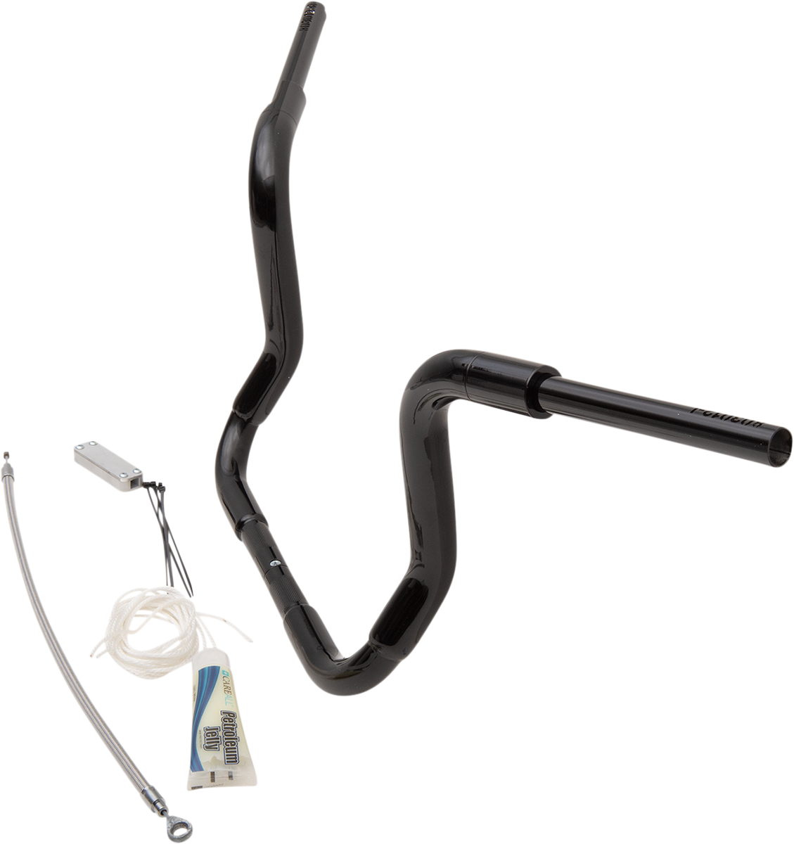 FAT BAGGERS INC. 1-1/2" EZ Install Rounded Top Handlebar Kit - 12" - Black 809412-B