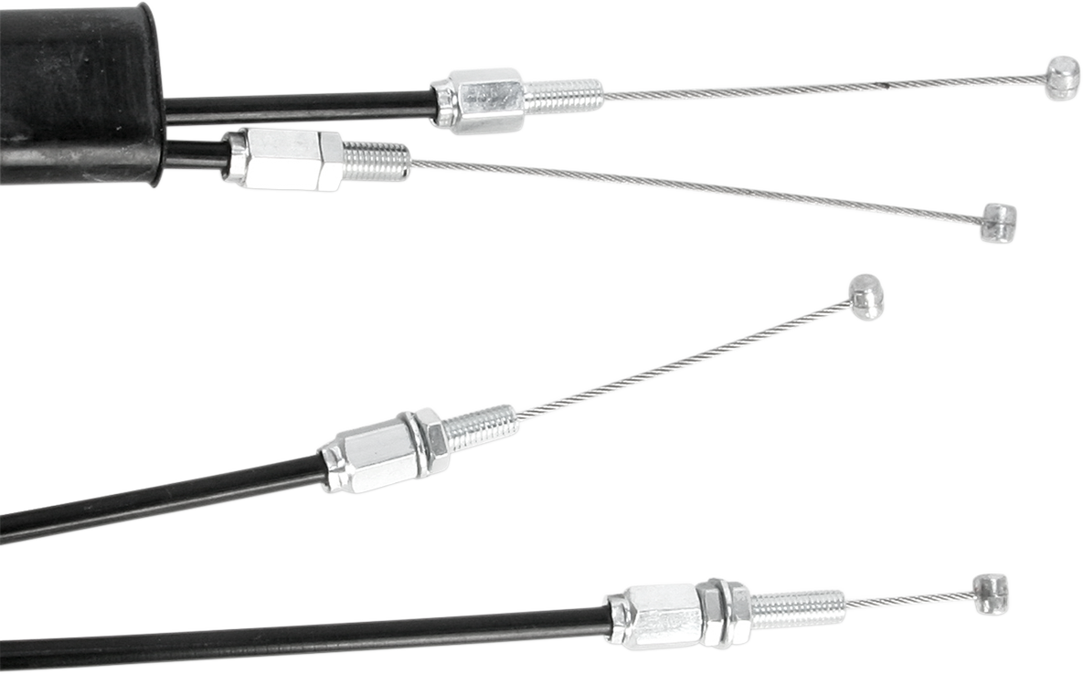 MOTION PRO Black Vinyl Throttle Cable - Push/Pull - +2" - '02-'17 CRF 02-0514