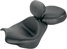 MUSTANG Seat - Vintage - Wide - Touring - With Driver Backrest - Two-Piece - Smooth - Black - VTX18 79341