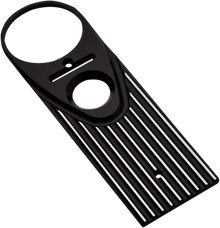 JOKER MACHINE Road King Dash Panel - Finned - Black Anodized/Silver 04-20-2