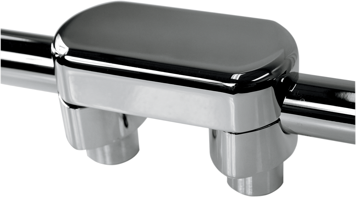 LA CHOPPERS Solid Handlebar Riser & Top Clamp Kit - 1-1/2" - Chrome LA-7442-01