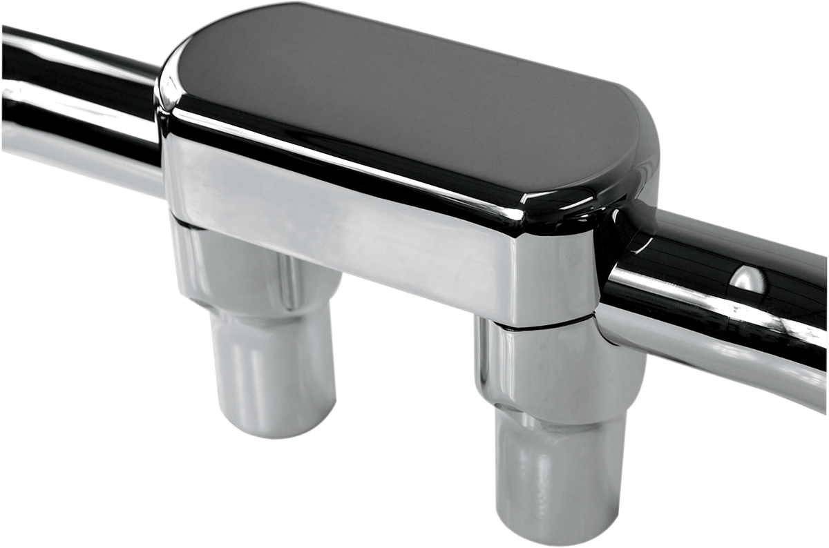 LA CHOPPERS Solid Handlebar Riser & Top Clamp Kit - 3" - Chrome LA-7442-03