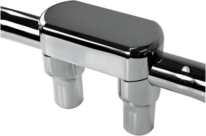 LA CHOPPERS Solid Handlebar Riser & Top Clamp Kit - 3" - Chrome LA-7442-03