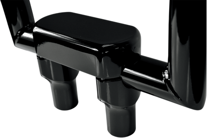 LA CHOPPERS Solid Handlebar Riser & Top Clamp Kit - 3" - Black LA-7442-03B