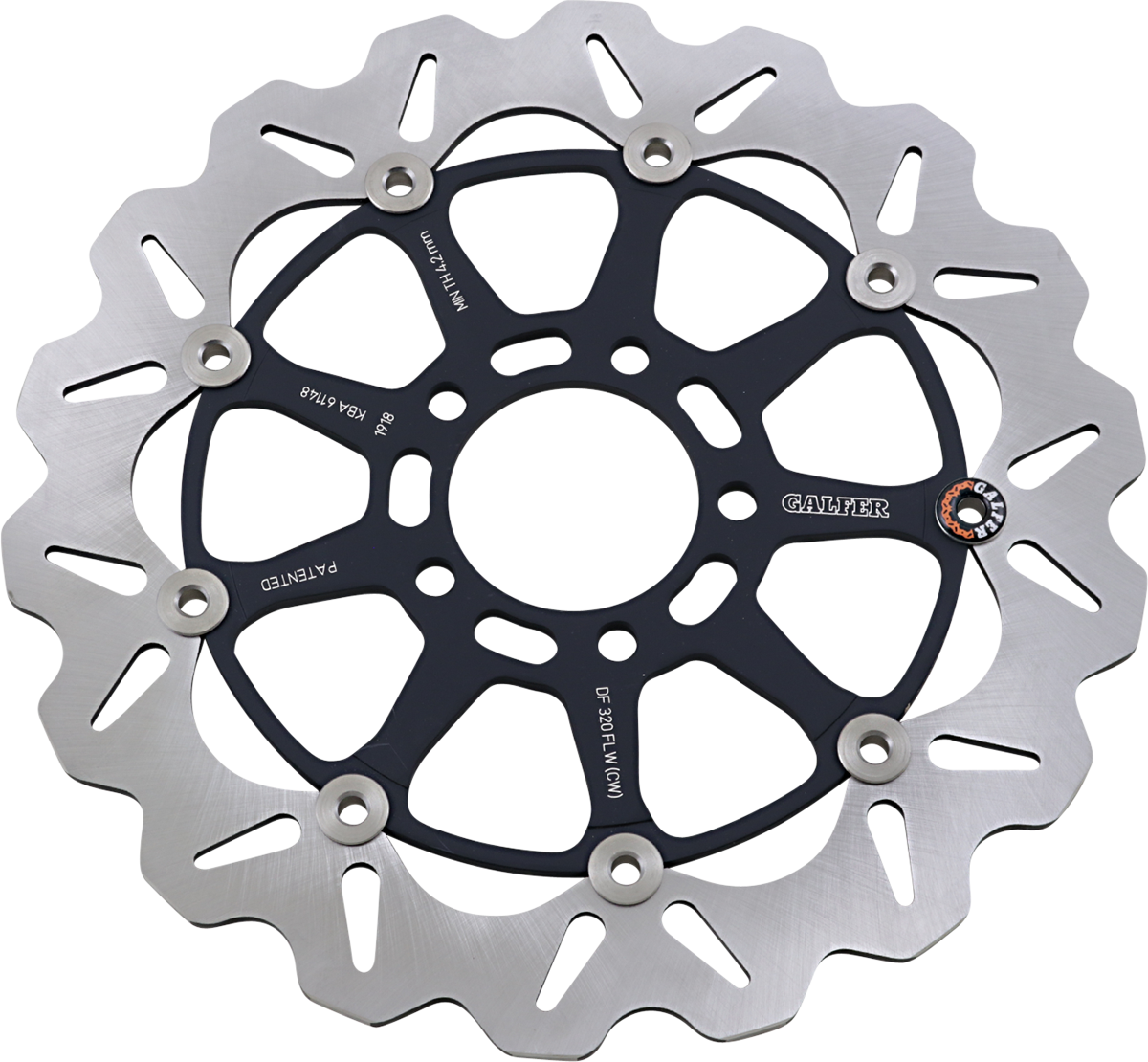 GALFER Brake Rotor - Front - Black Carrier DF320CW