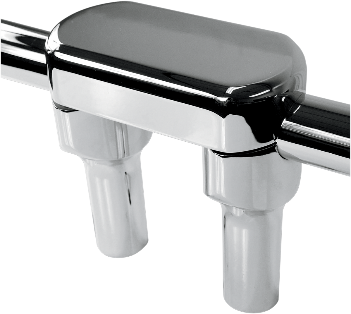 LA CHOPPERS Solid Handlebar Riser & Top Clamp Kit - 4" - Chrome LA-7442-04