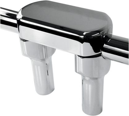 LA CHOPPERS Solid Handlebar Riser & Top Clamp Kit - 4" - Chrome LA-7442-04