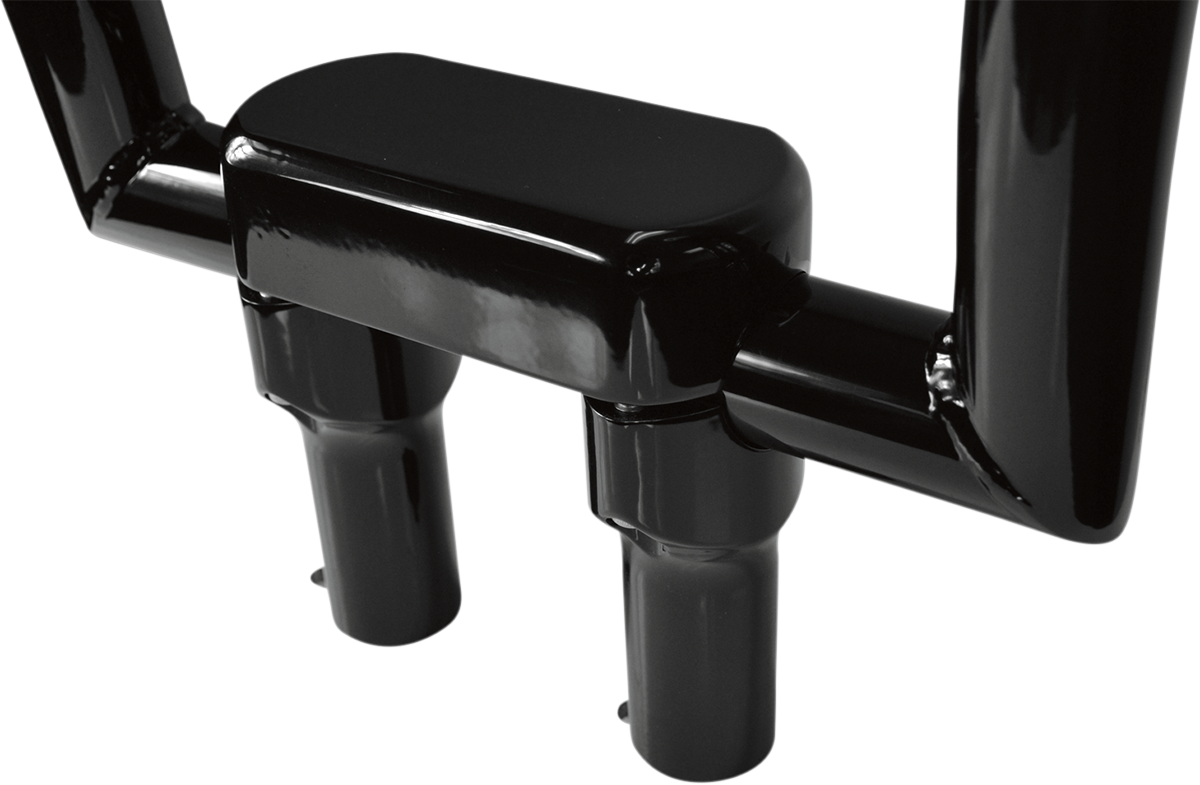 LA CHOPPERS Solid Handlebar Riser & Top Clamp Kit - 4" - Black LA-7442-04B