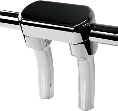 LA CHOPPERS Solid Handlebar Riser & Top Clamp Kit - 5-1/2" - Chrome LA-7442-05