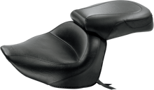 MUSTANG Seat - Vintage - Wide - Touring - Without Driver Backrest - Two-Piece - Smooth - Black - Raider 76261