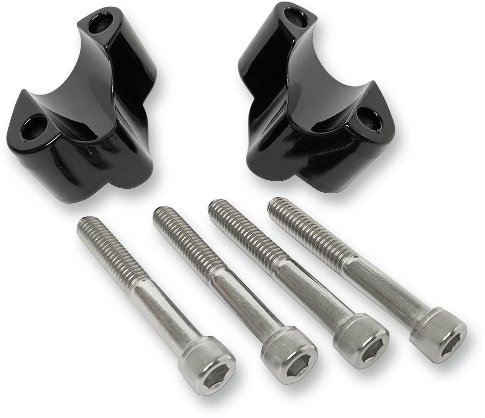 LA CHOPPERS Handlebar Riser Extensions - 1" - Forty-Eight - Black LA-7433-01B