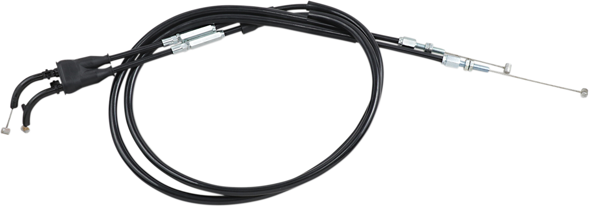 MOTION PRO Black Vinyl Throttle Cable - Push/Pull - +3-1/2" - '08-'18 KLR650 03-0442