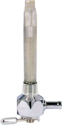 PINGEL Hex Fuel Valve - Diamond Chrome - 3/8" NPT 4211-CD