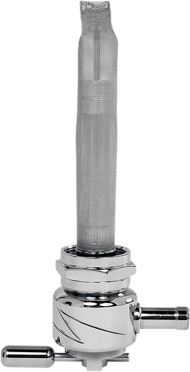 PINGEL Round Fuel Valve - Lightning Chrome - 22 mm 6311-CL