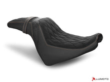 LUIMOTO (Hex-Diamond) Rider Seat Covers for the HARLEY DAVIDSON Fat Bob (2018+)