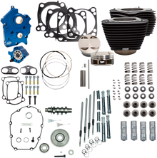 S&S CYCLE 128" Power Package - Gear Drive - Wrinkle Black with Non-Highlighted Fins - 114"/117" M8 310-1106A