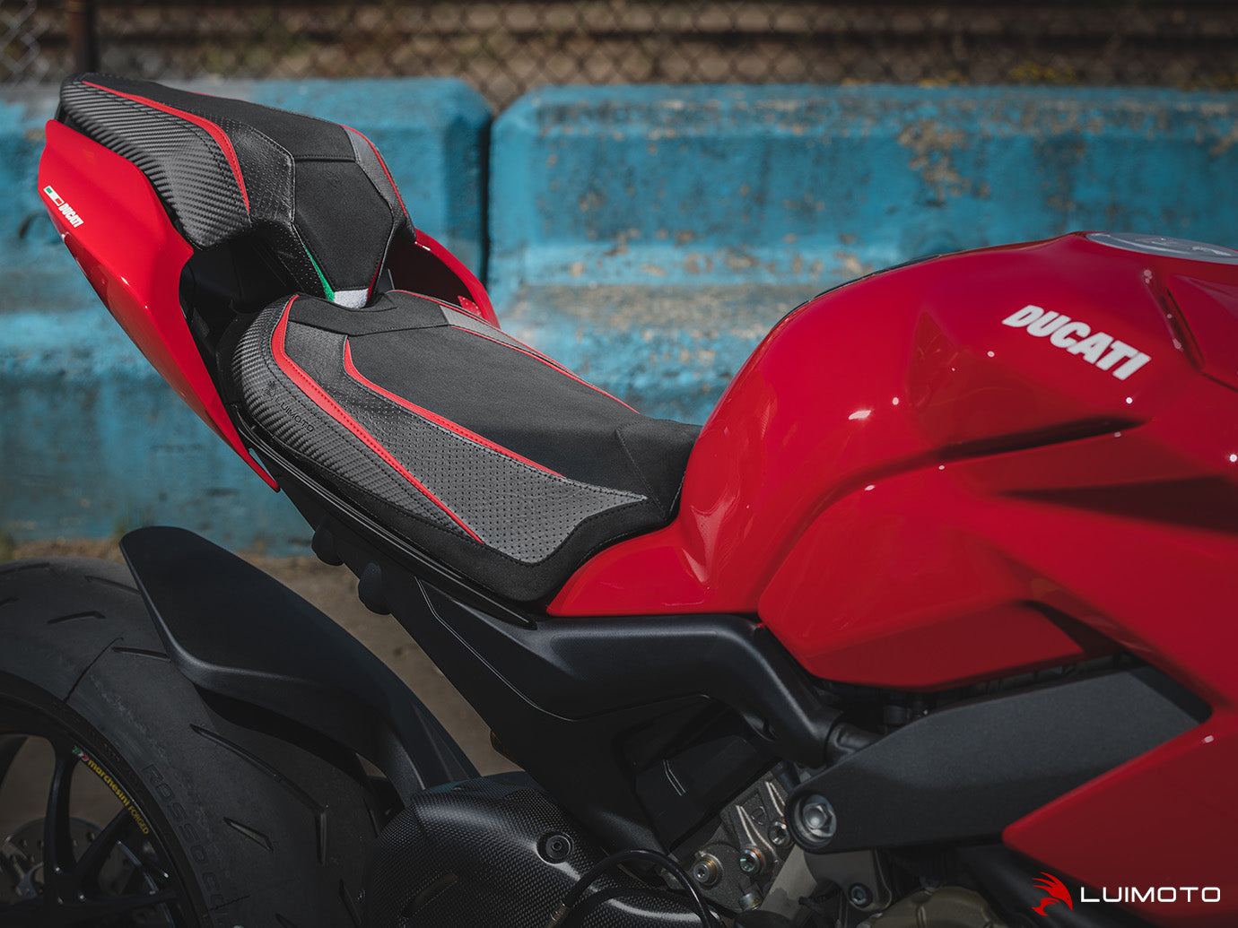 LUIMOTO VELOCE Rider Seat Cover for OE LOW SEAT For DUCATI STREETFIGHTER V4 / S (20-24)