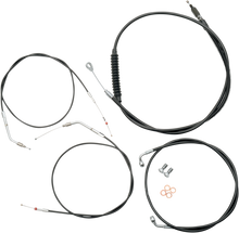 LA CHOPPERS Standard Black Vinyl Handlebar Cable/Brake Line Kit - 12"-14" Ape Hangers - '04-'06 Sportster LA-8310KT-13B