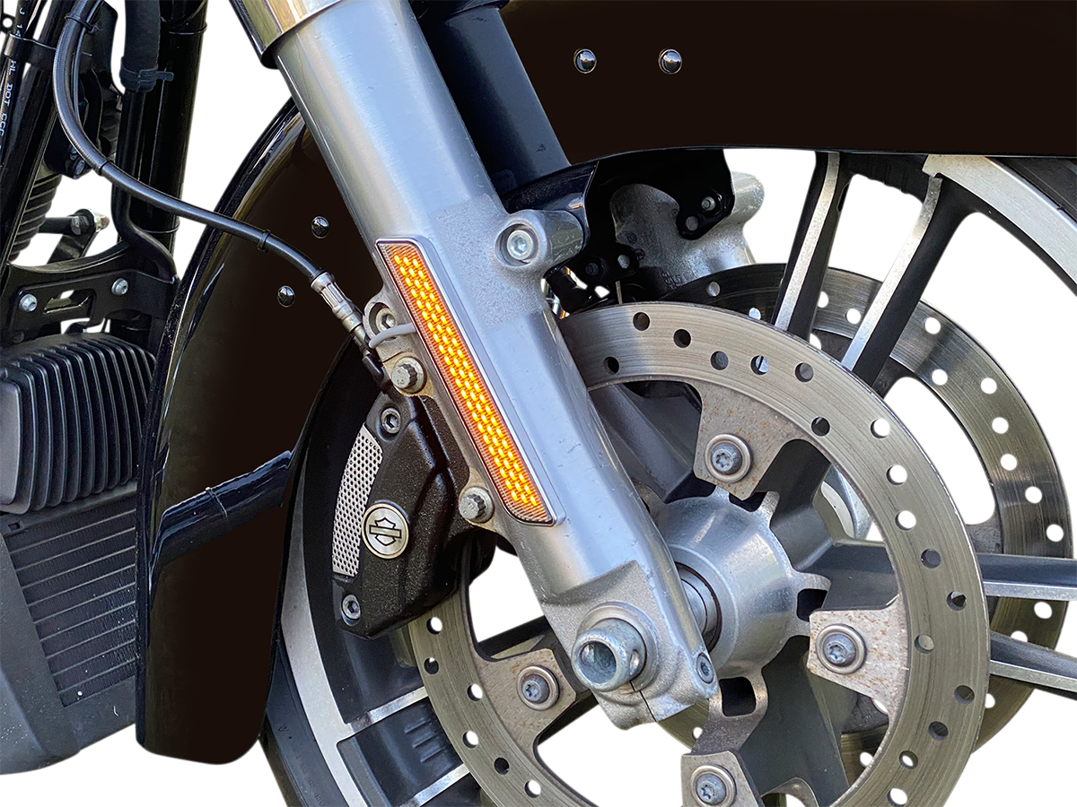 CUSTOM DYNAMICS LED Fork Light - Smoke - Chrome CD-FORK-UNV-SC