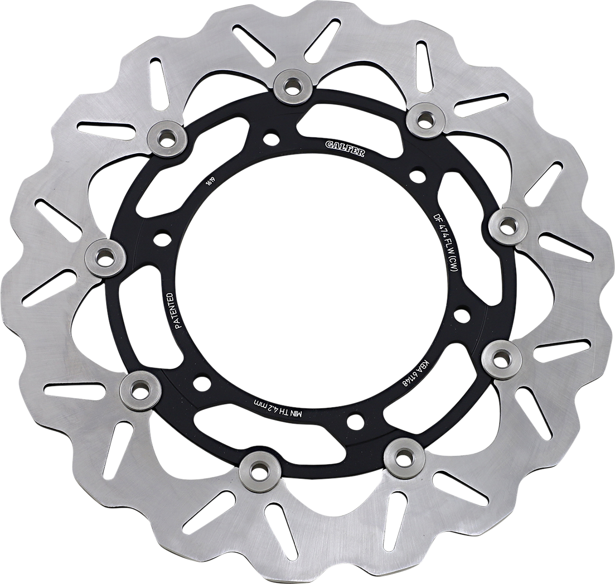GALFER Brake Rotor - Front - Black Carrier DF474CW