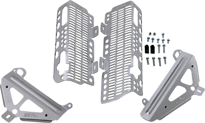 DEVOL Radiator Guards - Brushed Aluminum - Suzuki 0101-4702