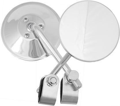 Universal 4" Round Mirror 4" Stem Chrome