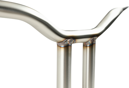 LA CHOPPERS Kage Fighter Welded Straight-Riser Handlebar - One Piece - 12" - Stainless Steel LA-7337-12SS