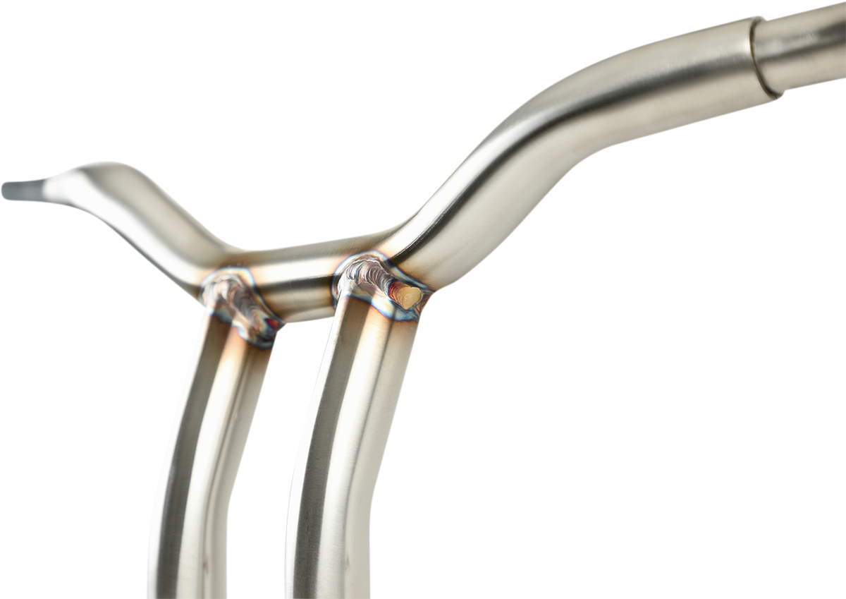 LA CHOPPERS Kage Fighter Welded Bent-Riser Handlebar - One Piece - 14" - Stainless Steel LA-7338-14SS