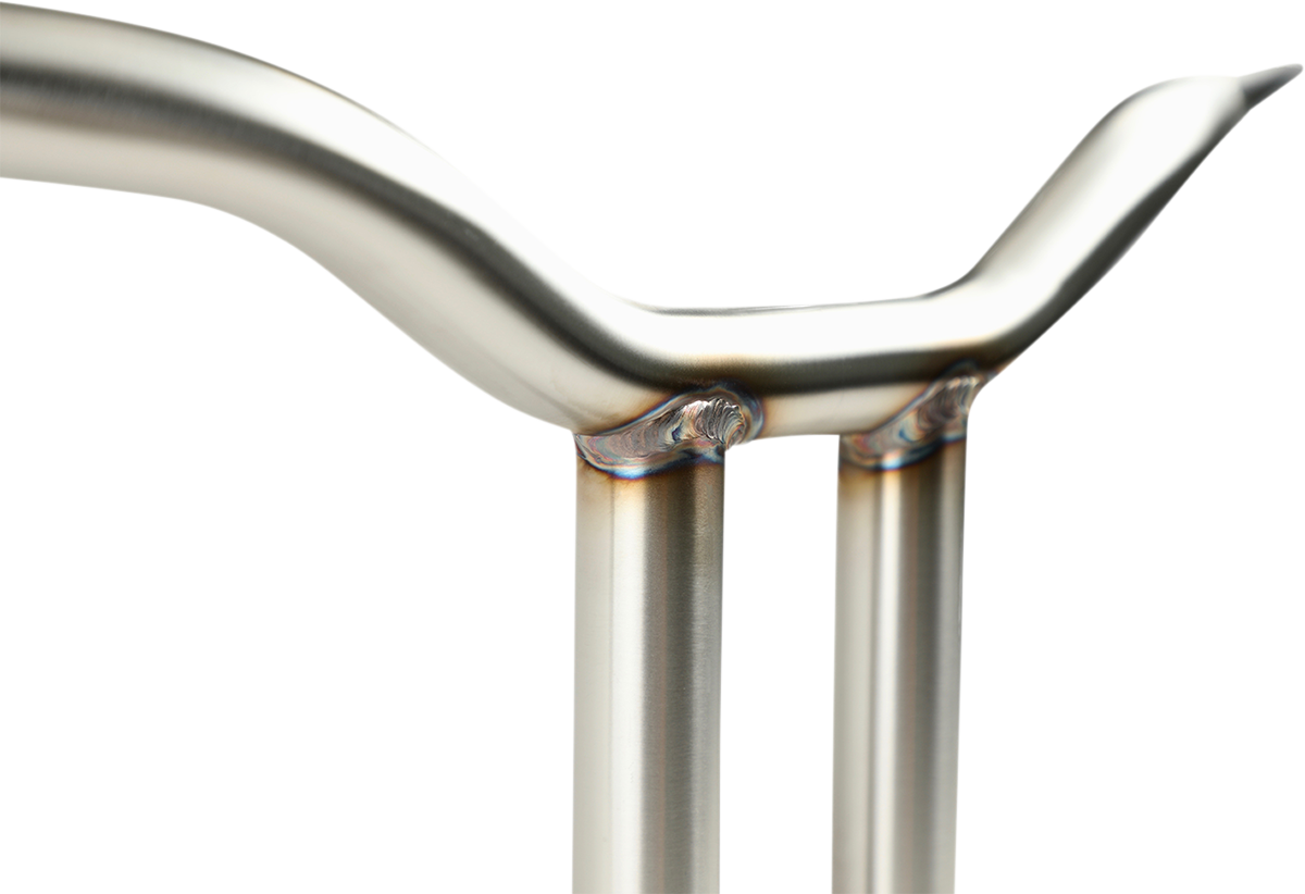 LA CHOPPERS Kage Fighter Welded Straight-Riser Handlebar - One Piece - 10" - Stainless Steel LA-7337-10SS