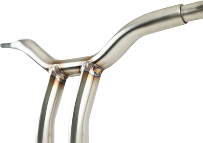 LA CHOPPERS Kage Fighter Welded Bent-Riser Handlebar - One Piece - 12" - Stainless Steel LA-7338-12SS