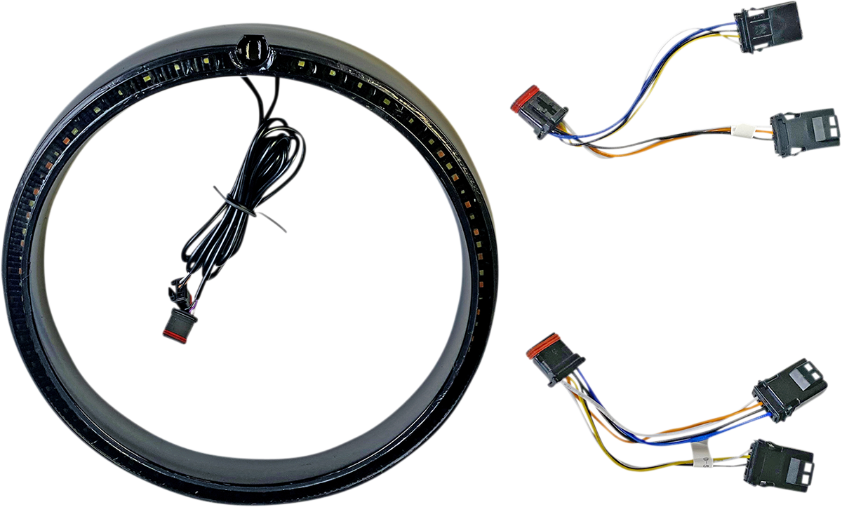 CUSTOM DYNAMICS Trim Ring - Sequential Turn Signal - Black PB-7TR-SEQ-1B