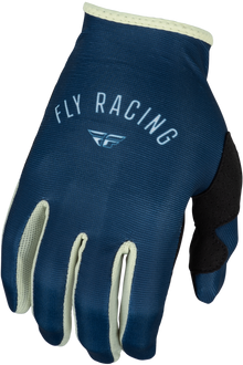 Girl's Lite Gloves Navy/Ivory Yl