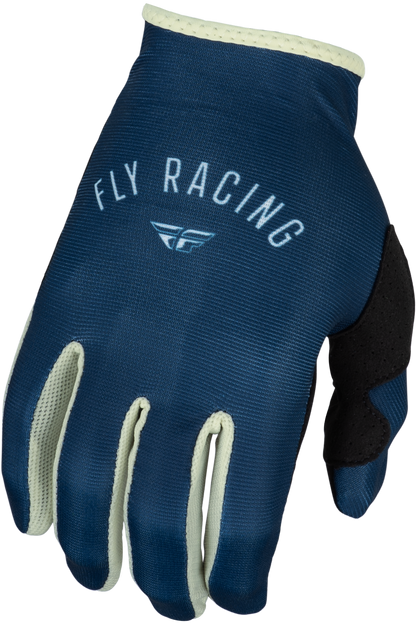 Girl's Lite Gloves Navy/Ivory Yl