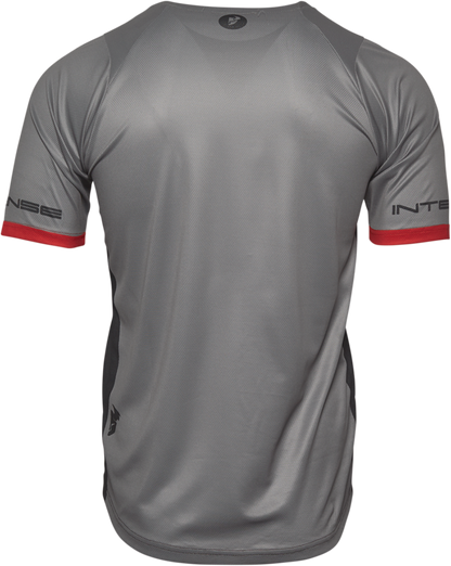 THOR Intense Team Short-Sleeve Jersey - Black/Heather Gray - Medium 5120-0058