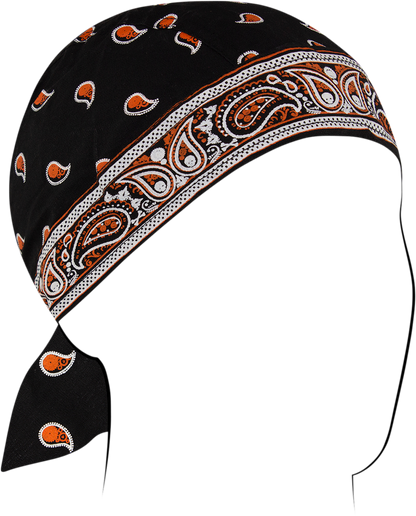 ZAN HEADGEAR Flydanna® - Classic Bandana - Orange/Black Z197
