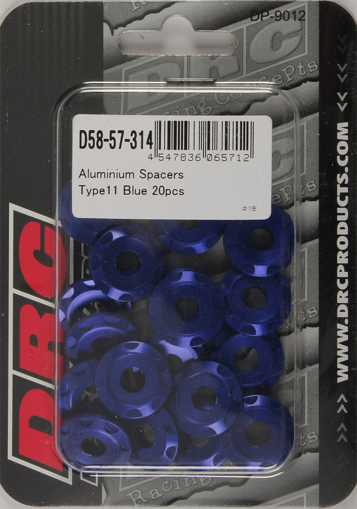 Aluminum Spacers Type 11 Blue M6x12mm 20/Pk