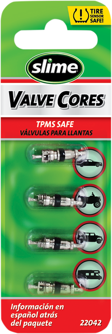 SLIME Valve Cores - Straight - Black/Silver/Raw 22042