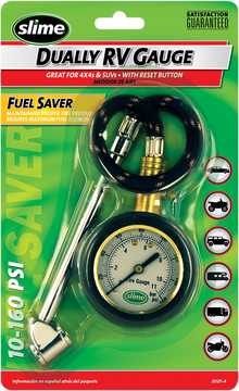 SLIME Tire Pressure Gauge - Dual Head/Dial - 10 psi -160 psi 2020-A